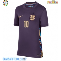 Camisa de time de futebol Inglaterra Jude Bellingham #10 Replicas 2º Equipamento Feminina Europeu 2024 Manga Curta